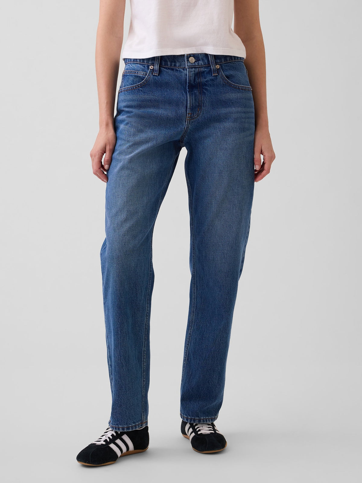 Mavi Mid Rise Straight Taper Jean Pantolon