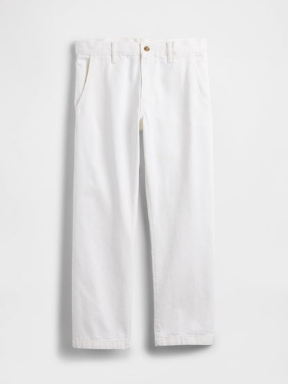 Beyaz Relaxed Straight Pantolon Jean