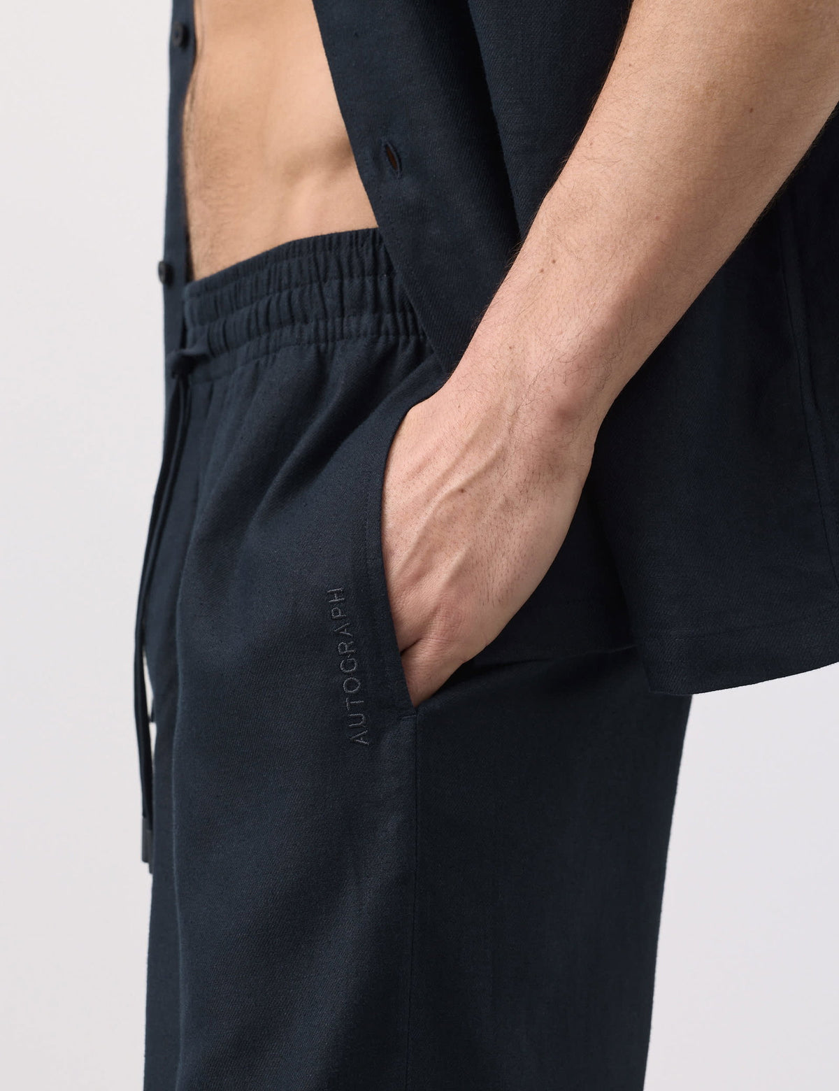 Keten Karışımlı Pijama Altı