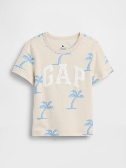 Ekru Grafik Logo T-shirt