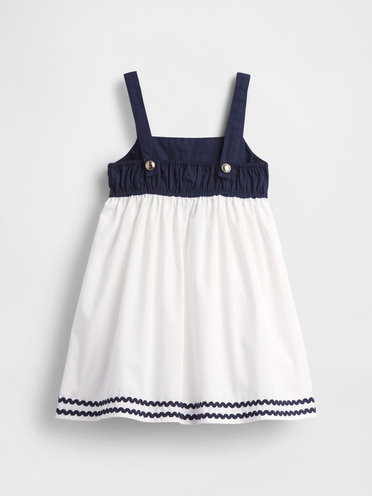 Lacivert Sailor Askılı Elbise