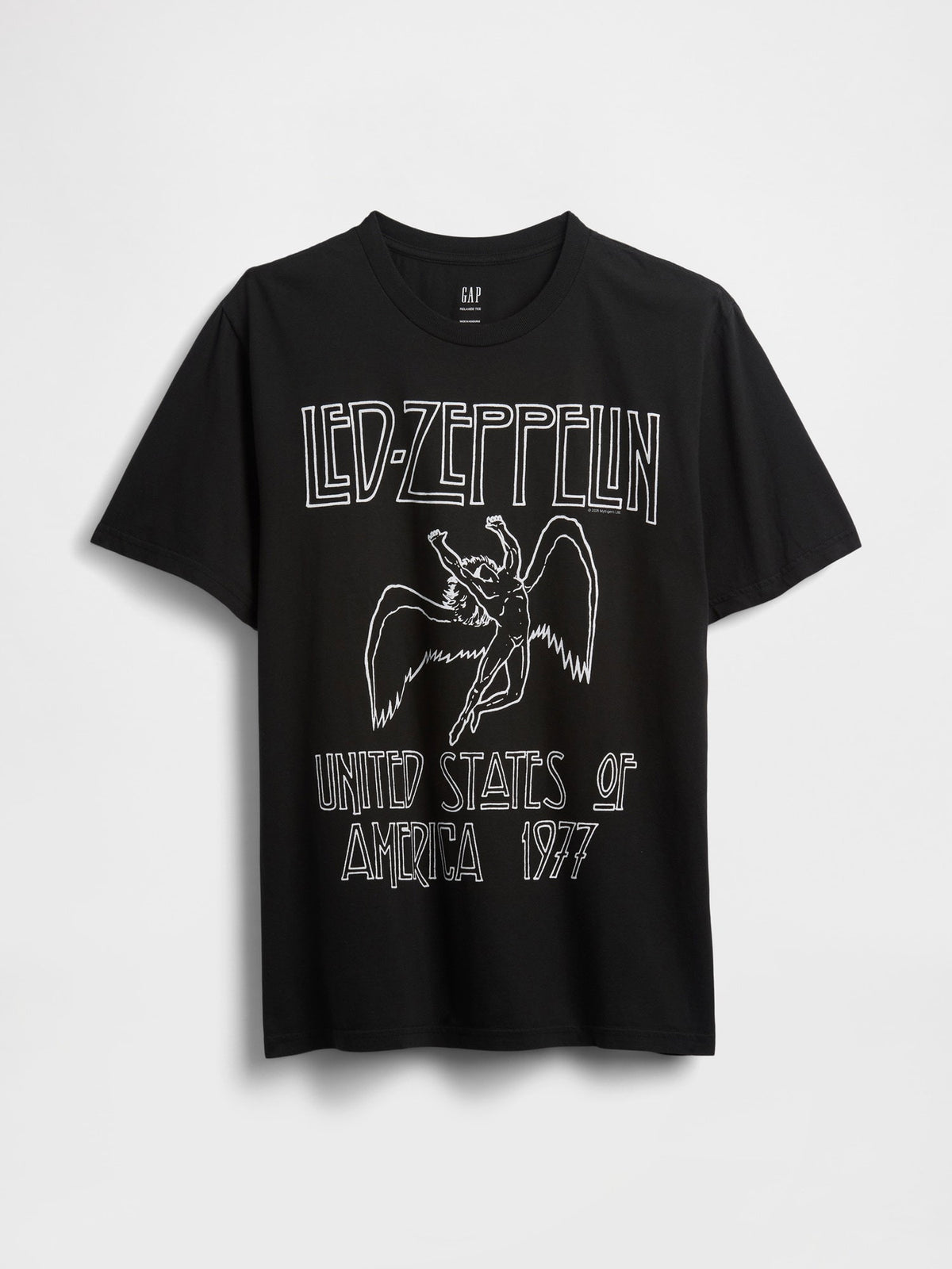 Siyah Led Zeppelin Relaxed Grafik Baskılı T-shirt