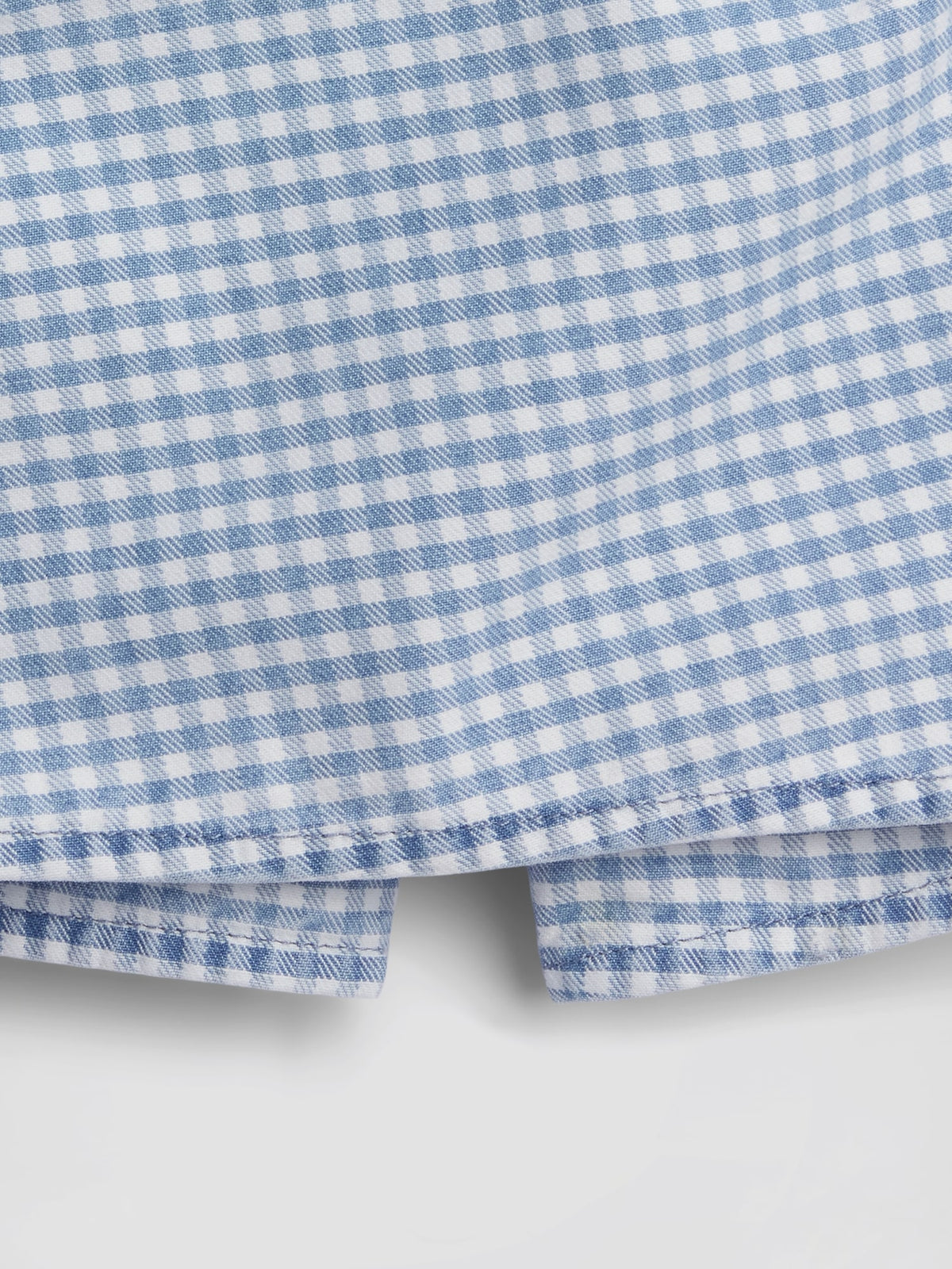 Mavi Gingham Denim Wrap-front Mini Şort Etek