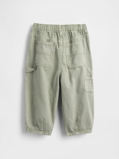 Yeşil Pull-on Barrel Carpenter Jean Pantolon