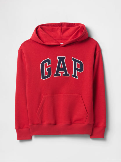 Kırmızı Relaxed Gap Logo Kapüşonlu Sweatshirt