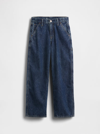 Koyu Mavi Baggy Carpenter Jean Pantolon
