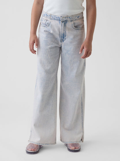 Açık Mavi Kids High Rise Easy Horseshoe Jean Pantolon