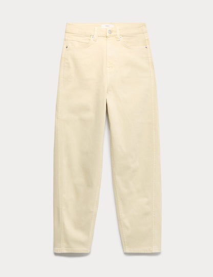 Yüksek Bel Carrot Leg Jean Pantolon