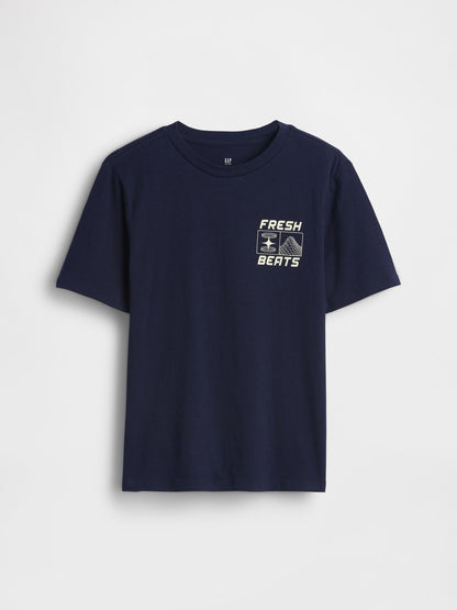 Sarı Grafik Baskılı T-shirt