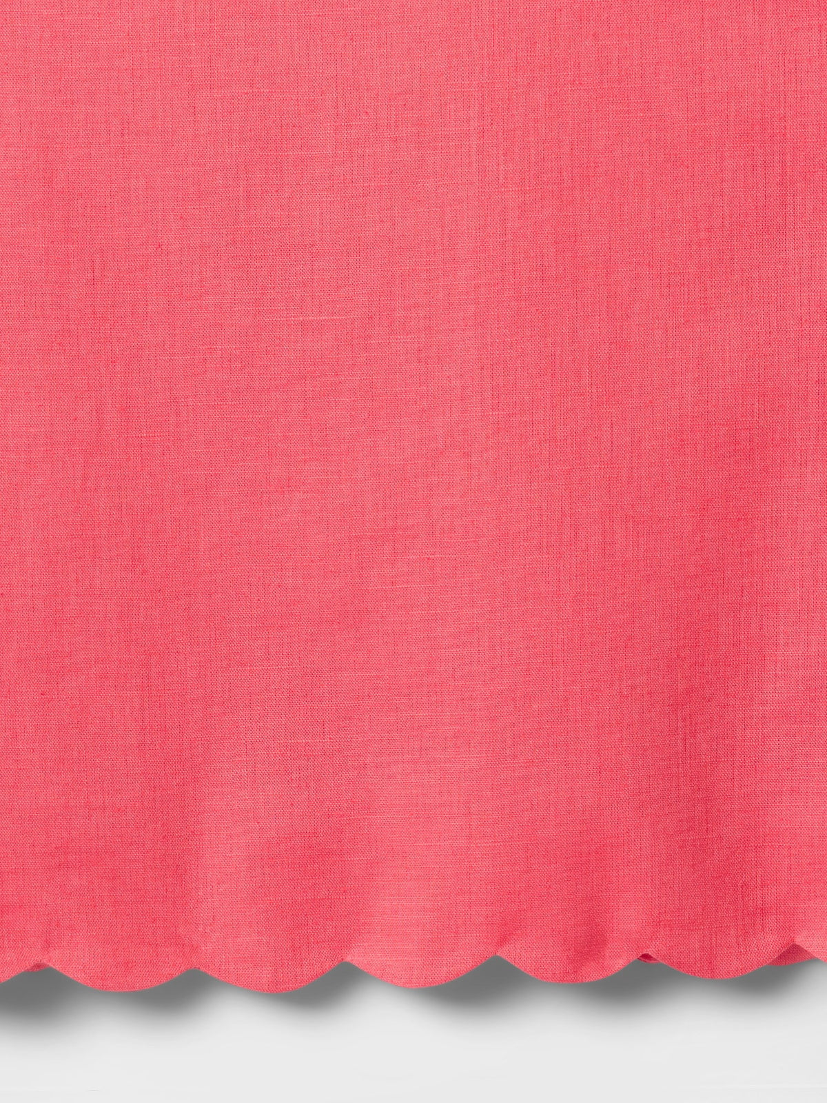Pembe Keten Karışımlı Fırfırlı Bluz