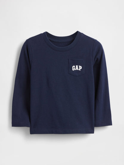 Gri Gap Logo Cep T-shirt