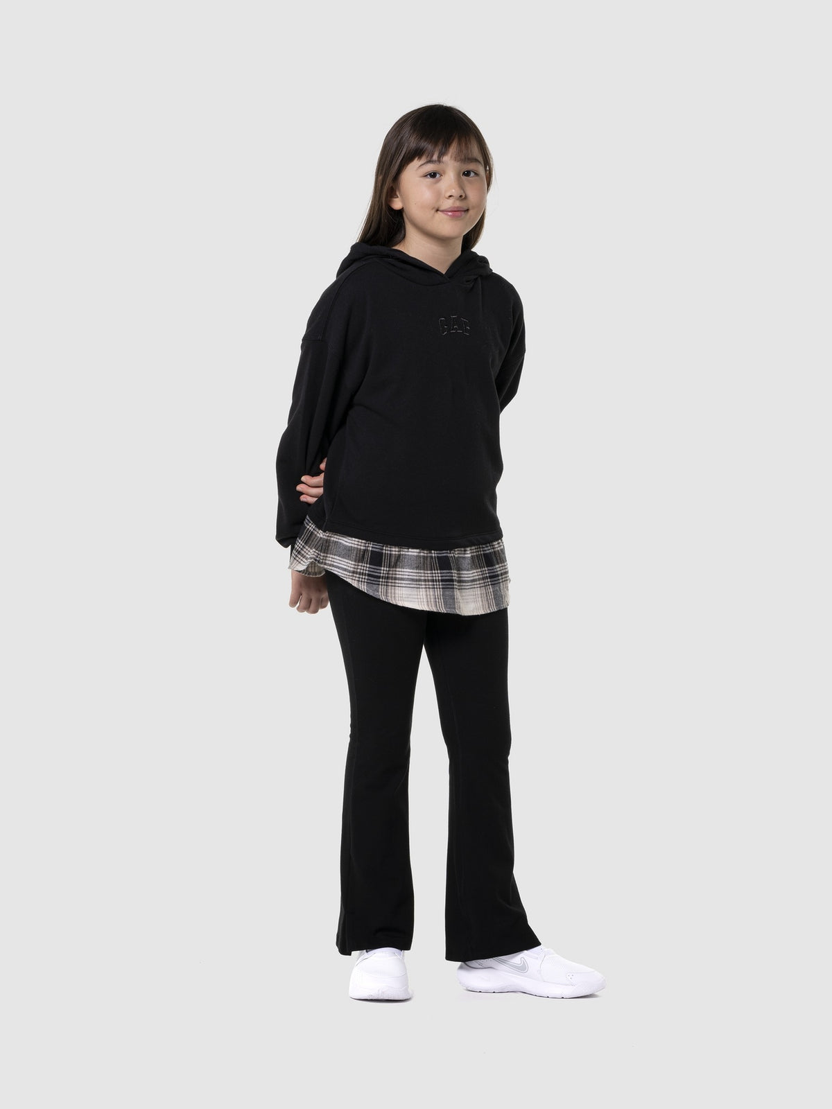 Gri Streç Jersey Legging Flare Tayt