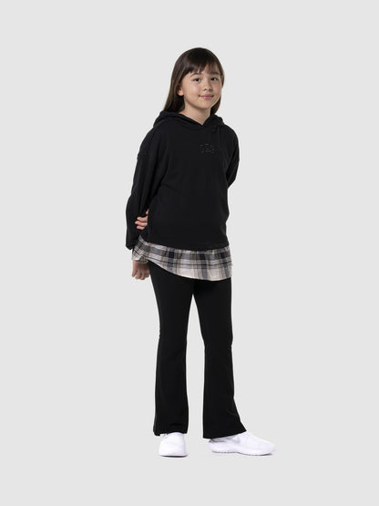 Gri Streç Jersey Legging Flare Tayt