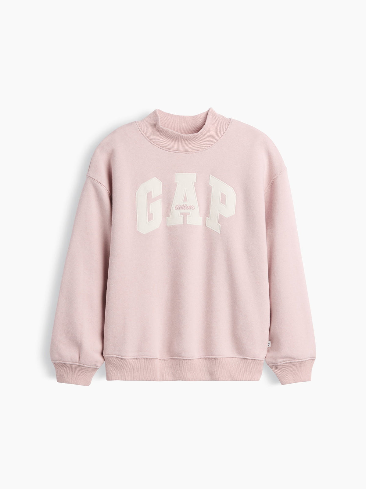 Açık Pembe Vintagesoft Oversized Mockneck Logo Sweatshirt