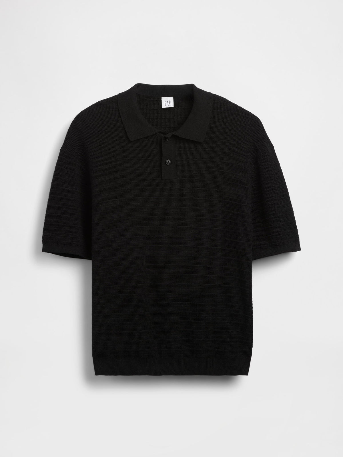 Siyah Relaxed Triko Polo T-shirt
