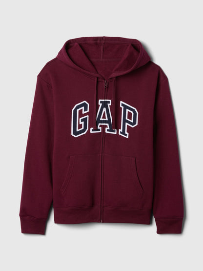 Bordo Gap Logo Fleece Fermuarlı Sweatshirt