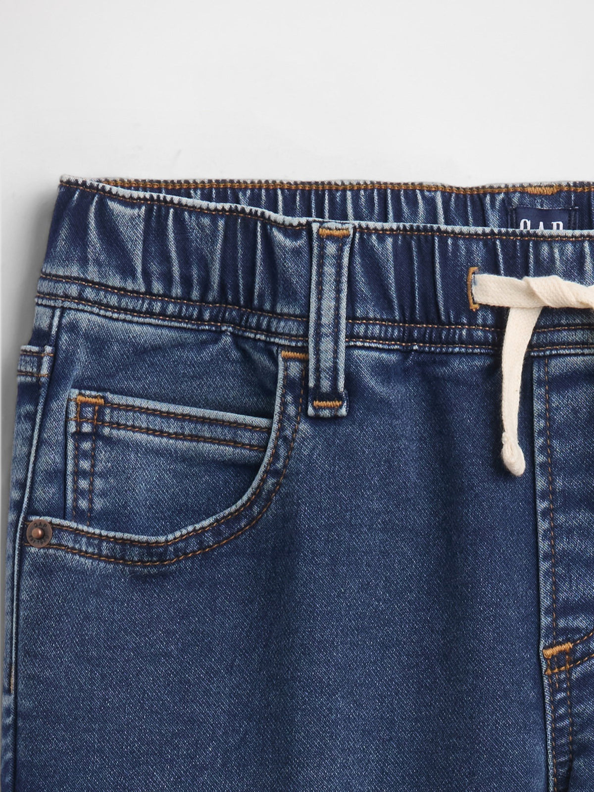 Koyu Mavi Kids Pull-on Slim Eşofman Altı Jean Pantolon