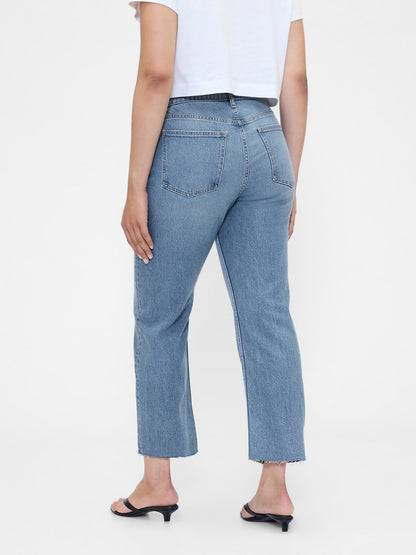 Mavi High Rise ’90s Slim Straight Crop Jean Pantolon