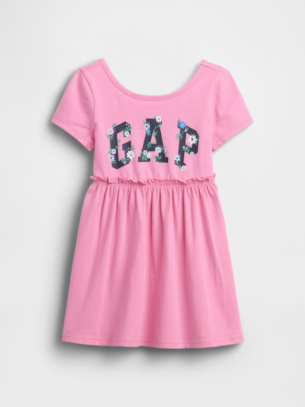 Pembe Logo Jersey Elbise