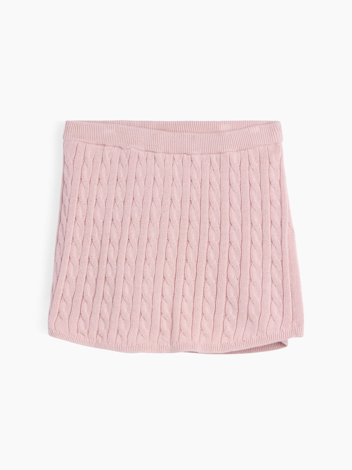 Pembe Kids %100 Pamuk Cable Örgü Kazak Etek