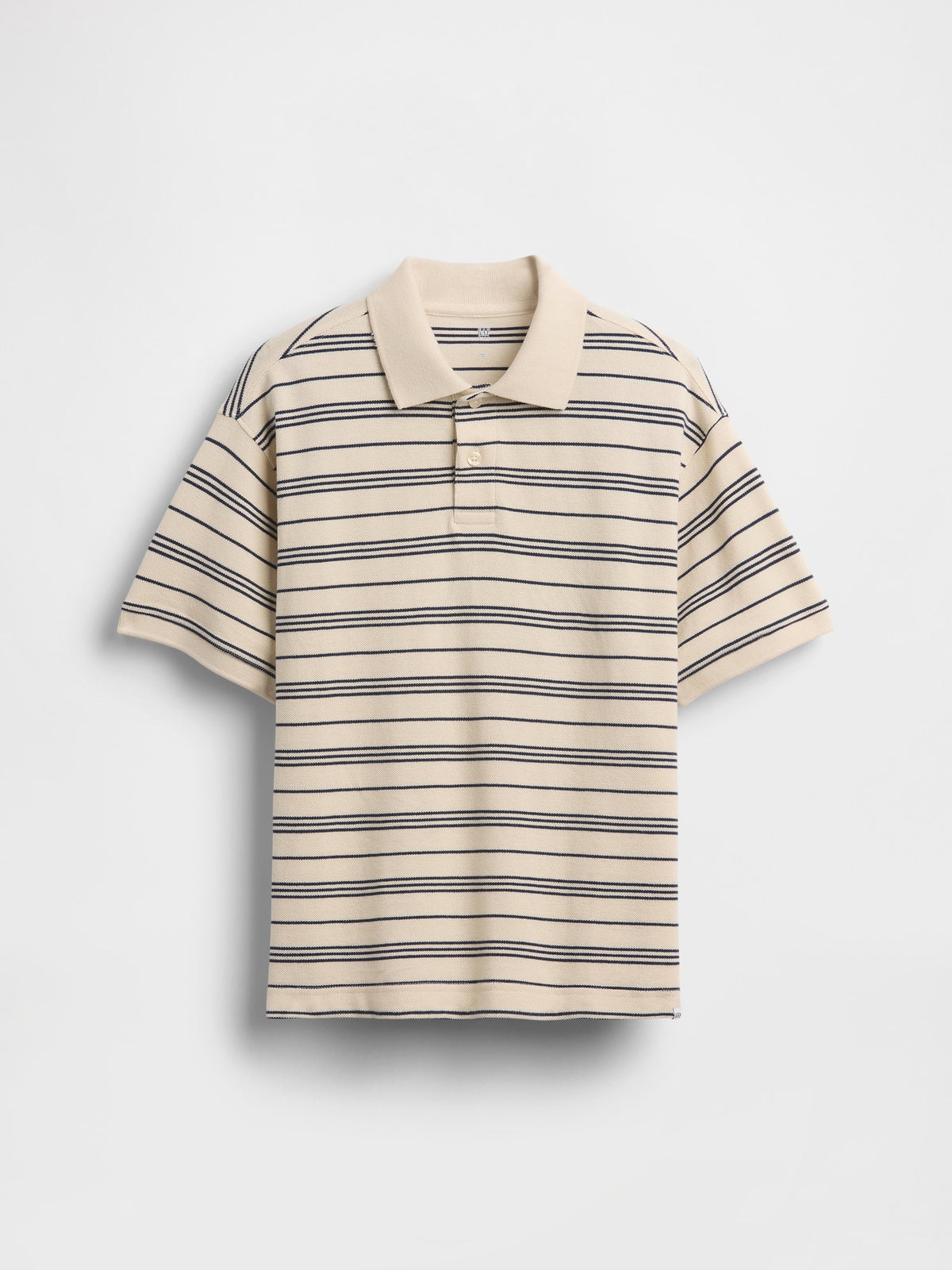 Lacivert Relaxed Pique Polo T-shirt