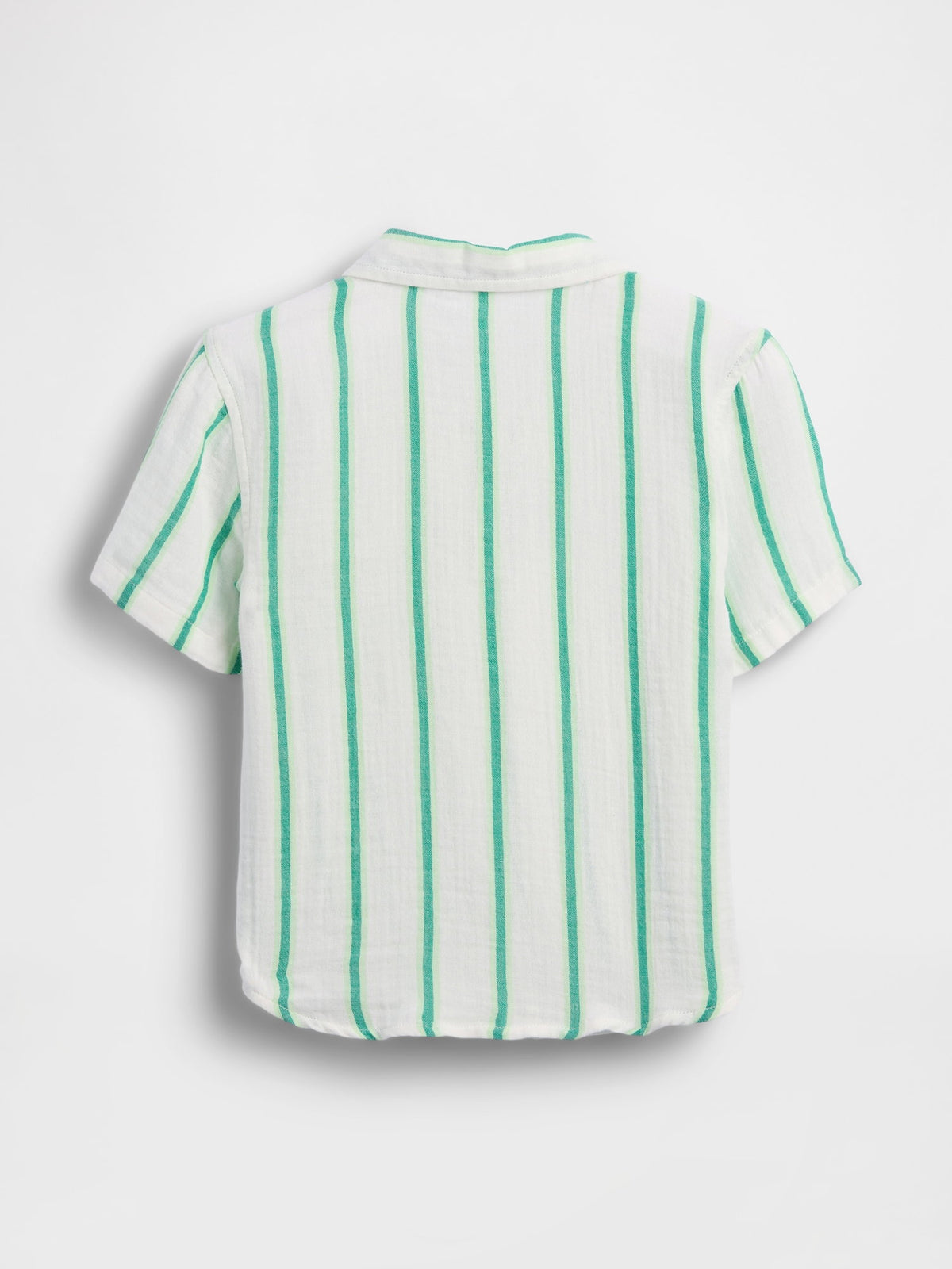 Yeşil Pamuk Gauze Baskılı Polo T-shirt