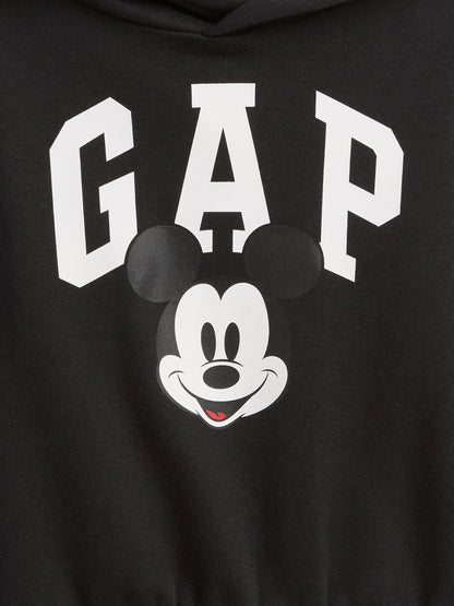 Siyah Disney Mickey Mouse Logo Relaxed Sweatshirt