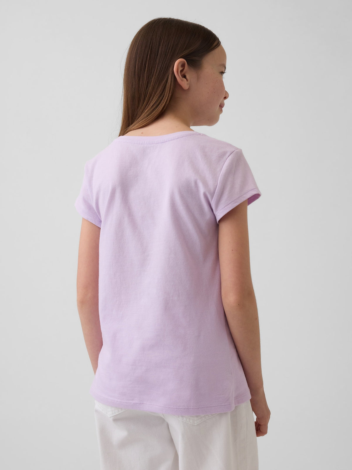 Lila Gap Logo T-shirt