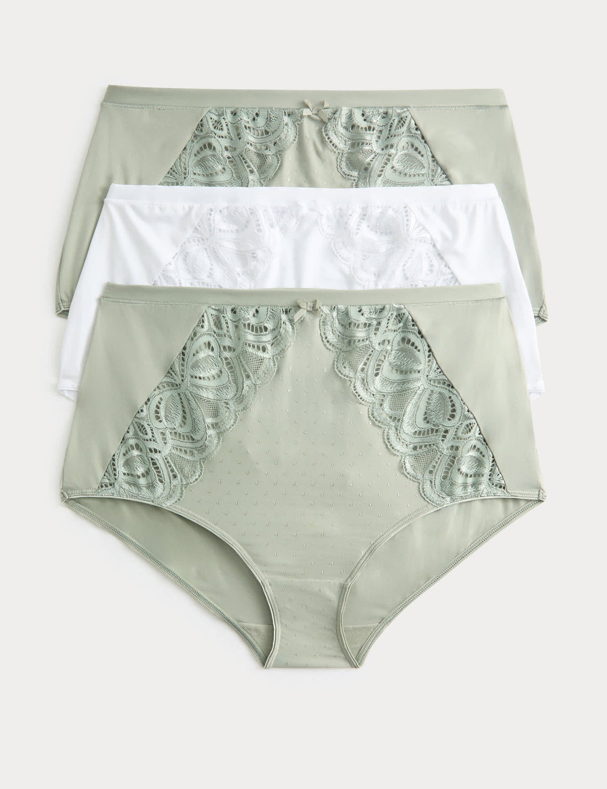 3'lü Amelia Dantelli Full Brief Külot
