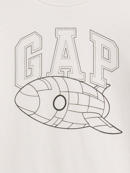 Beyaz Babygap Grafik T-shirt