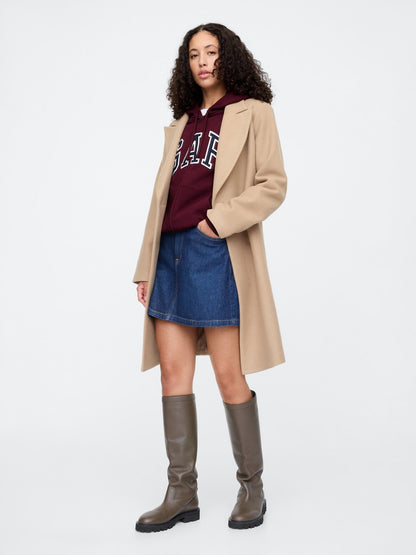 Bordo Gap Logo Fleece Fermuarlı Sweatshirt