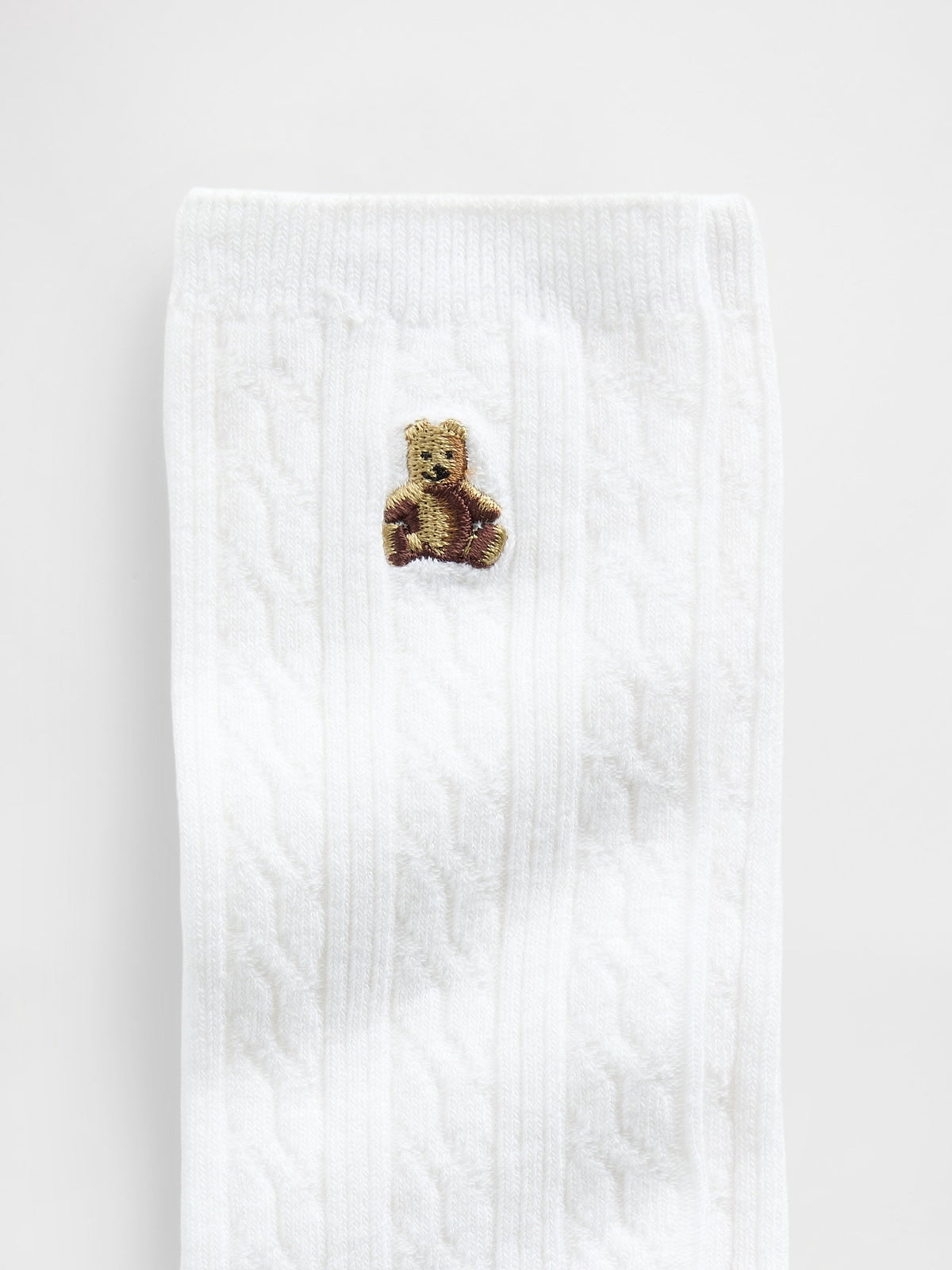 Lacivert Brannan Bear Cable-knit Crew Çorap