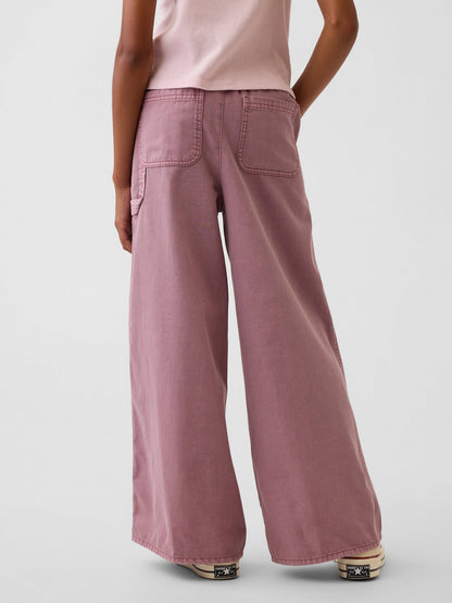 Pembe Easy Wide-leg Utility Pantolon