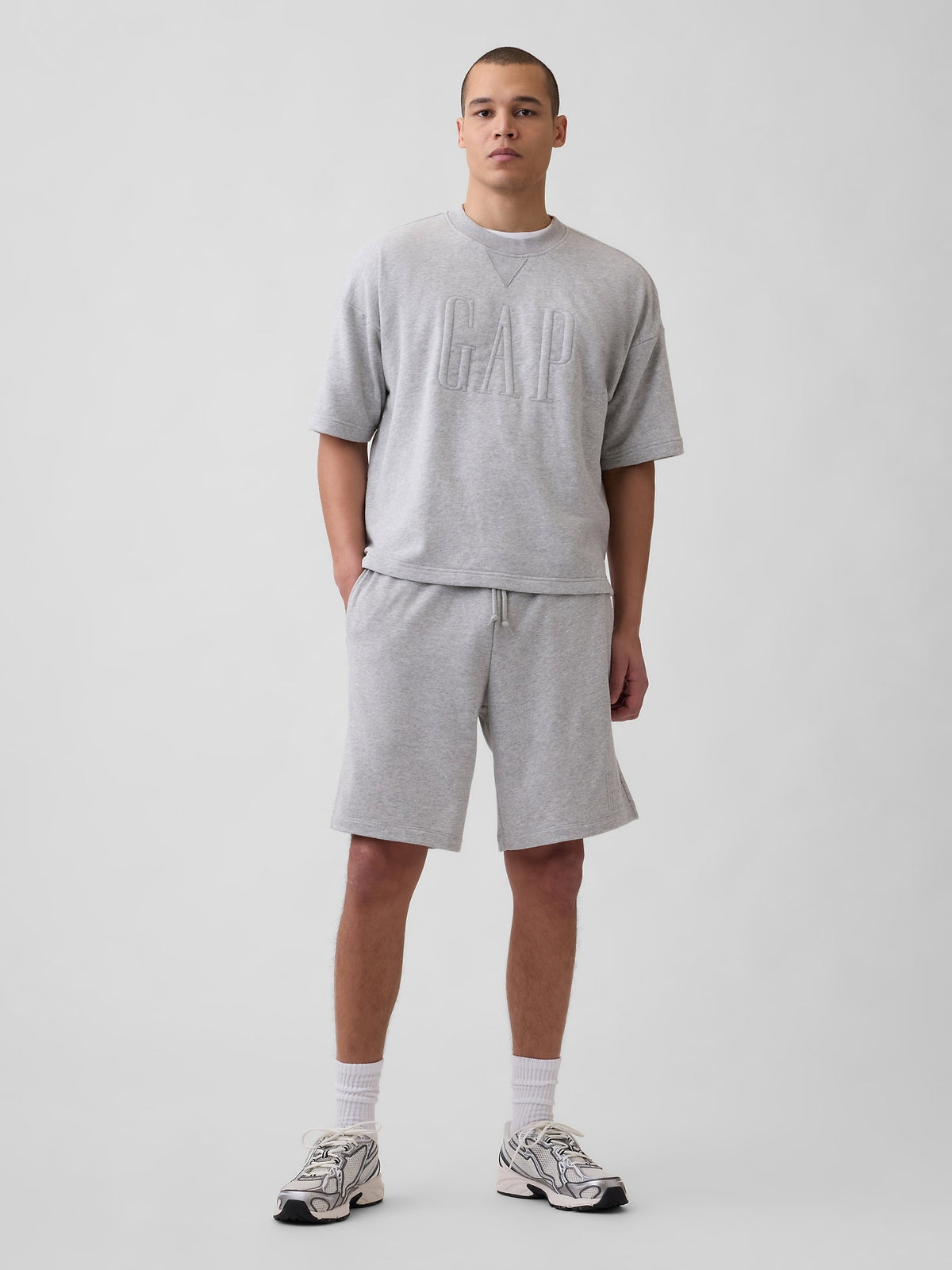 Gri Vintagesoft Terry Oversize Logo Sweatshirt