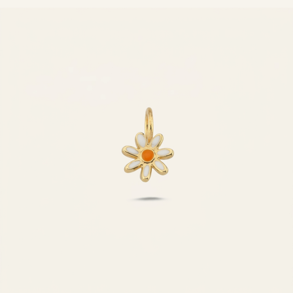 Daisy Papatya Figürlü Mineli Altın Charm
