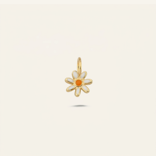 Daisy Papatya Figürlü Mineli Altın Charm