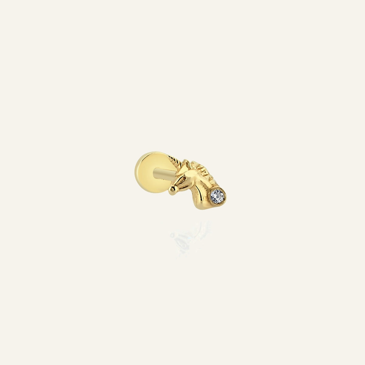 Unicorn Altın Kulak Piercing