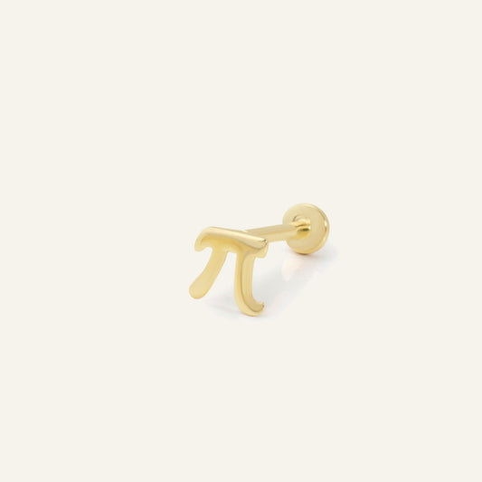 Pi Sayısı Figürlü Altın Kulak Piercing