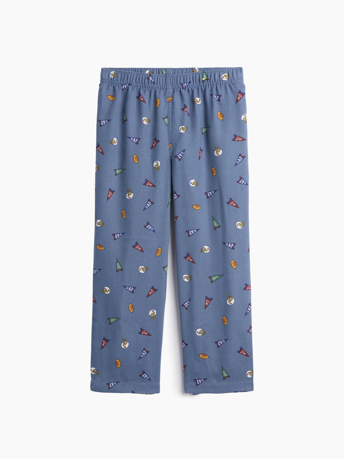 Mavi Baskılı Flannel Pijama Altı