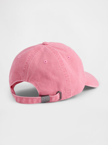 Açık Pembe Washed Logo Beyzbol Şapka