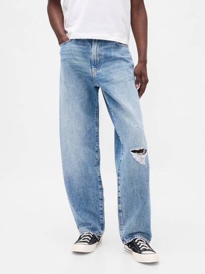 Açık Mavi Baggy Jean Pantolon