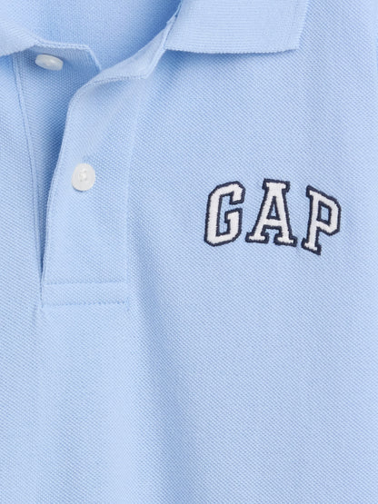 Açık Mavi Gap Logo Pique Polo T-shirt