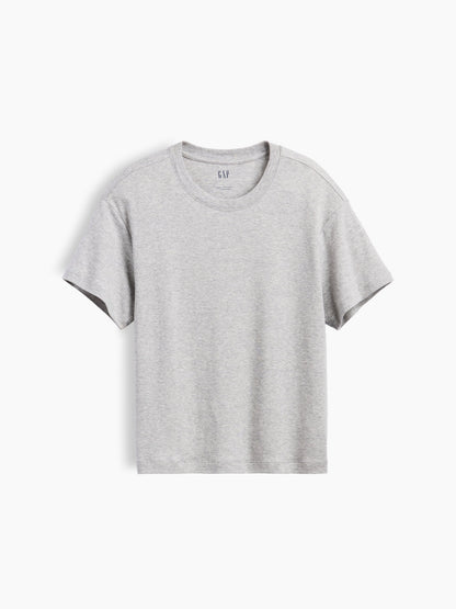 Lacivert Supima® Pamuk Relaxed T-shirt
