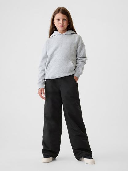 Siyah Cozy Fleece Astarlı Kar Pantolonu