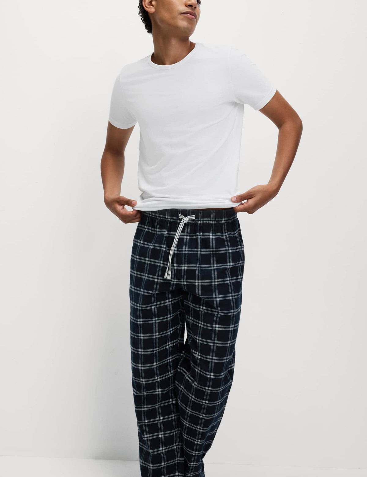 Çizgili %100 Pamuk Pijama Altı