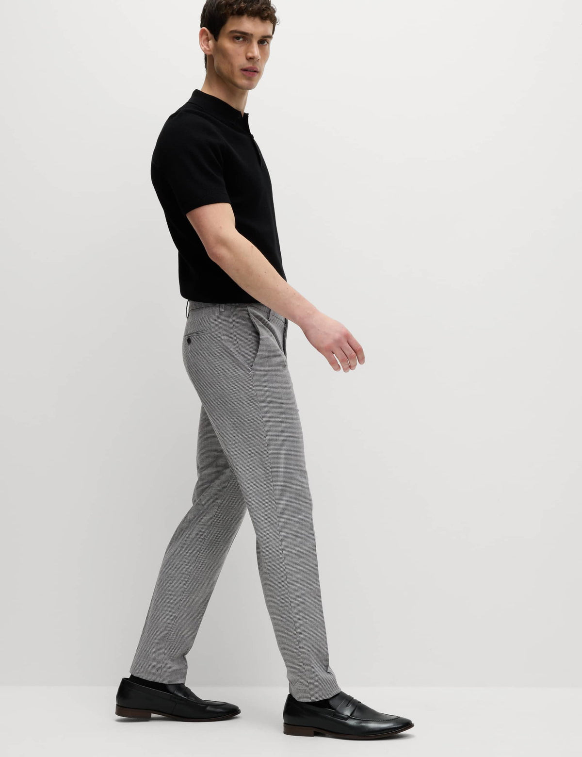 Tailored Fit Desenli Düz Pantolon