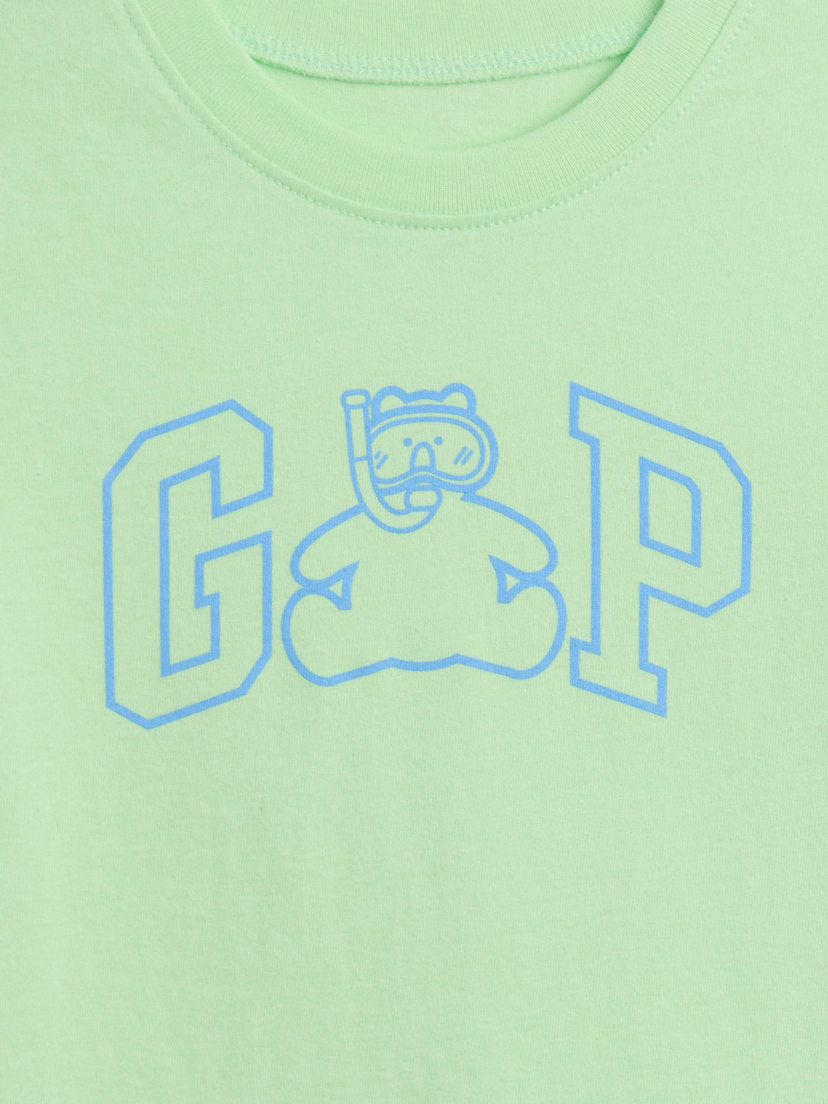 Açık Yeşil Grafik Baskılı T-shirt