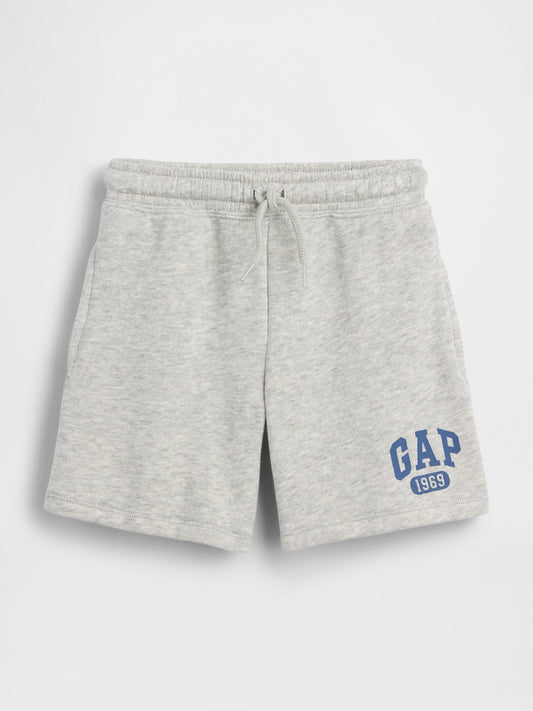 Gri Fransız Havlu Kumaş Gap Logo Şort