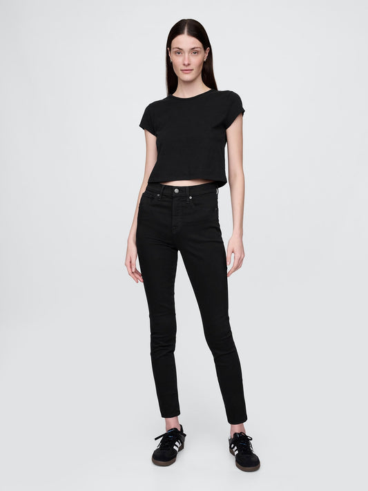 Siyah High Rise True Skinny Washwell™ Jean Pantolon