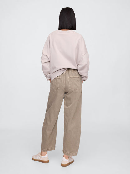Bej Straight Jean Pantolon